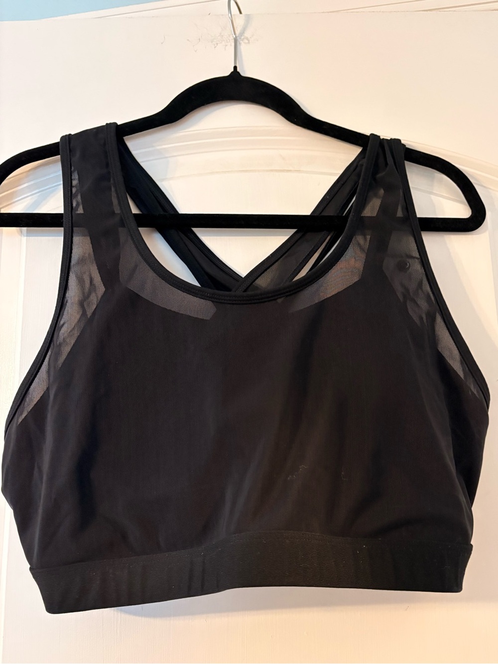 Fabletics Black Strappy Sports Bra